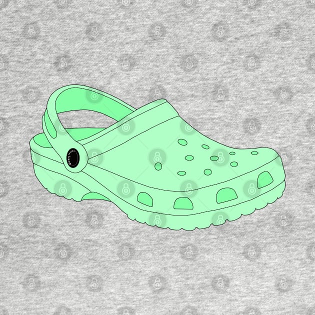 Green Crocs Shoe by Gold Star Creative